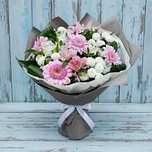 Букет цветов из:  Герберы, Альстромерии и Хризантемы #REPLACE_PRED# Новоульяновске