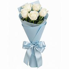 Букет 5 Белых роз Проуд #REPLACE_PRED# Новоульяновске