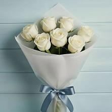 Букет 7 Белых роз Эдлесс Лав #REPLACE_PRED# Новоульяновске