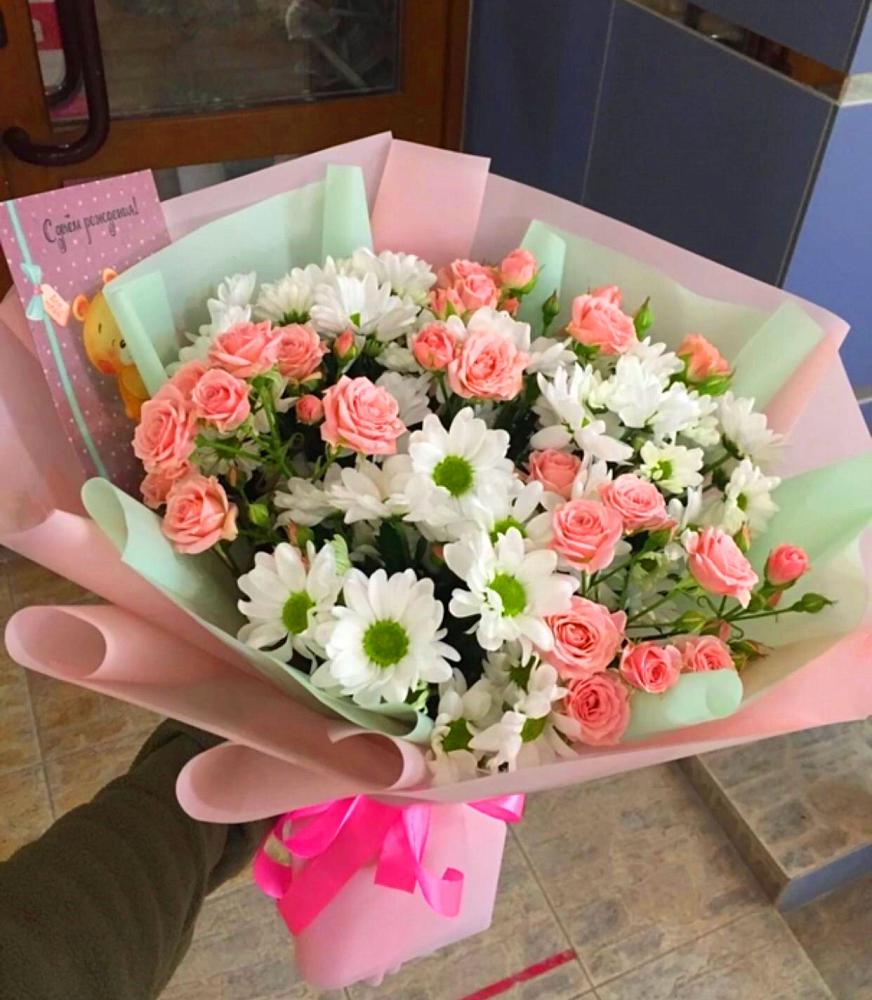 Букет цветов из: Розы и Хризантемы в Новоульяновске