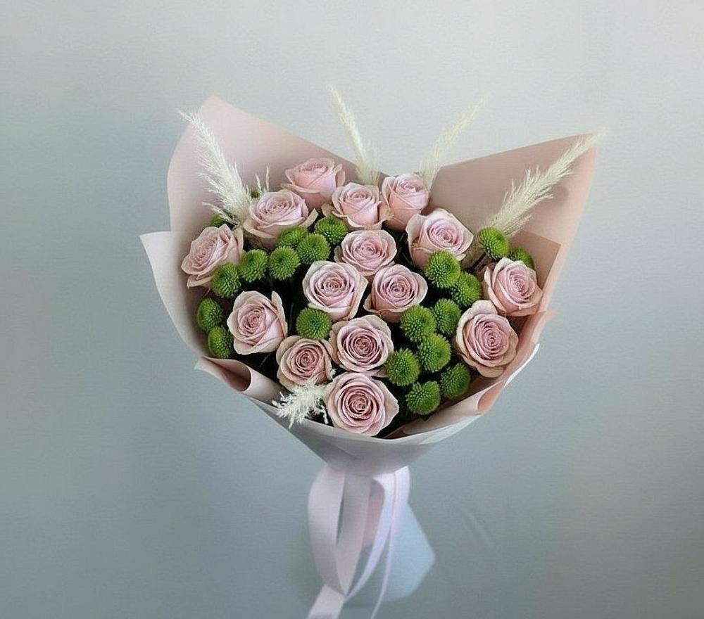 Букет цветов из: Розы и Хризантемы в Новоульяновске