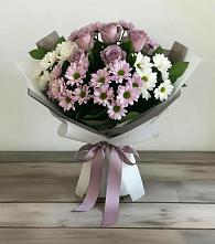 Букет цветов из:  Хризантемы и Розы в Новоульяновске