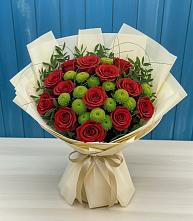 Букет цветов из:  Розы и Хризантемы в Новоульяновске