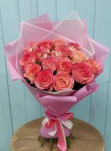 Букет 15 Розовых роз Равель #REPLACE_PRED# Новоульяновске
