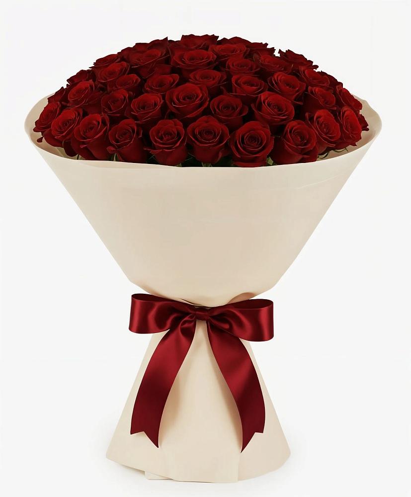 Букет 101 Бордовая роза Блэк Бакарра в Новоульяновске